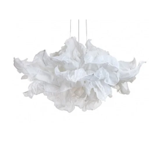 Fandango Piped Muslin Cotton Edge Hanging Petal Lamp