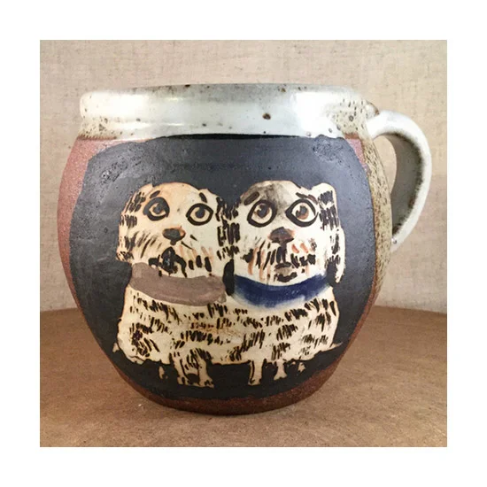 Lena Wolek Hand Made Ceramic Mug Coffee Cup Pets Dog Cat