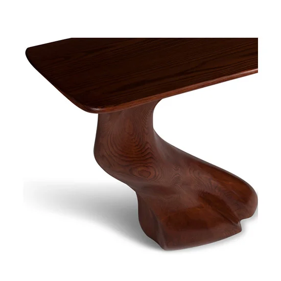 Acadia Organic Ashwood Walnut Form Wall Mounted Console