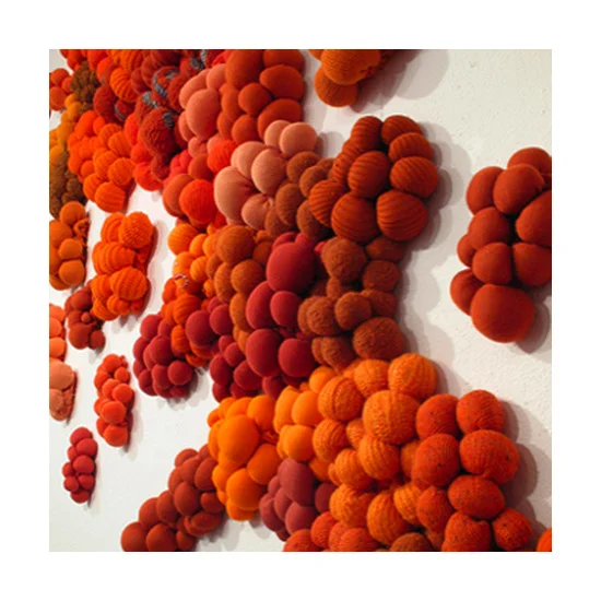 Orange Jelly Recycled Cloth Installation Sculpture