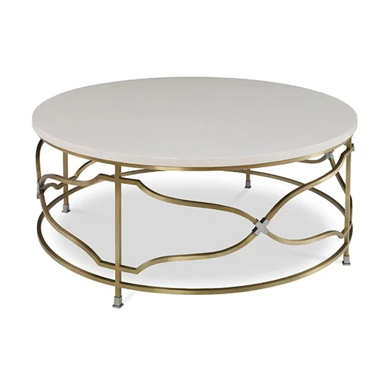 Dreams Brass and Nickel Base Cocktail Table