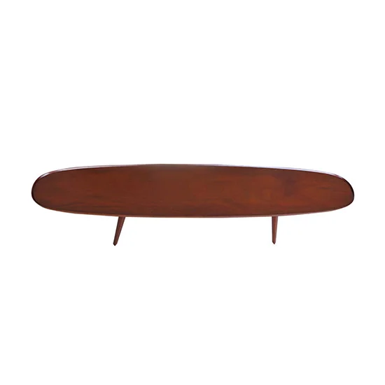 Walnut Surfboard Table Designed by Edward Wormley