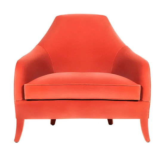 Caro Curvy Upholstered Lounge Chair