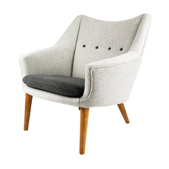 Kurt Ostervig Danish Kvadrat Divina Wool Felt Lounge Chair