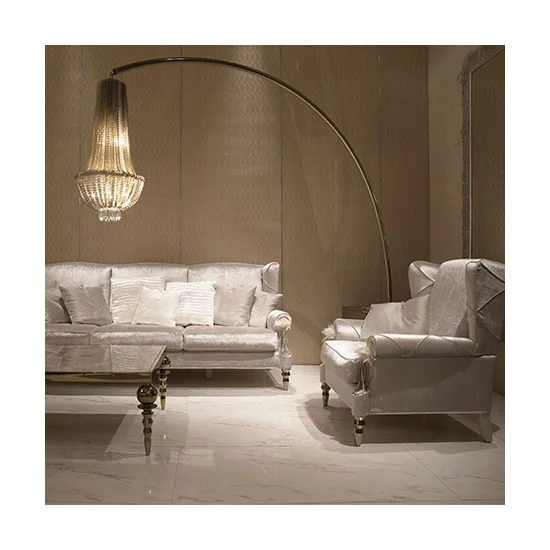 Siegried Luxury Italian Ivory Leather Upholstered Occasional Chair