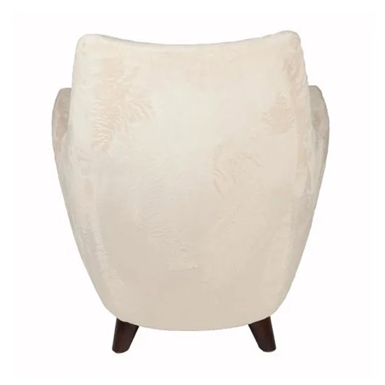 Anten White Upholstered Egg Shaped Club Chair