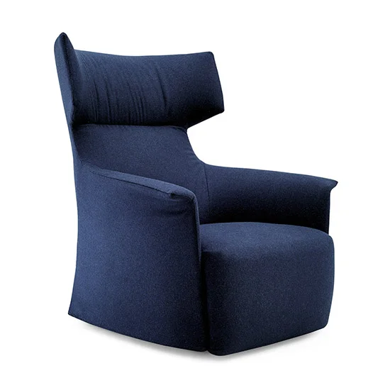 Santa Monica High Back Upholstered Wingchair With Headrest