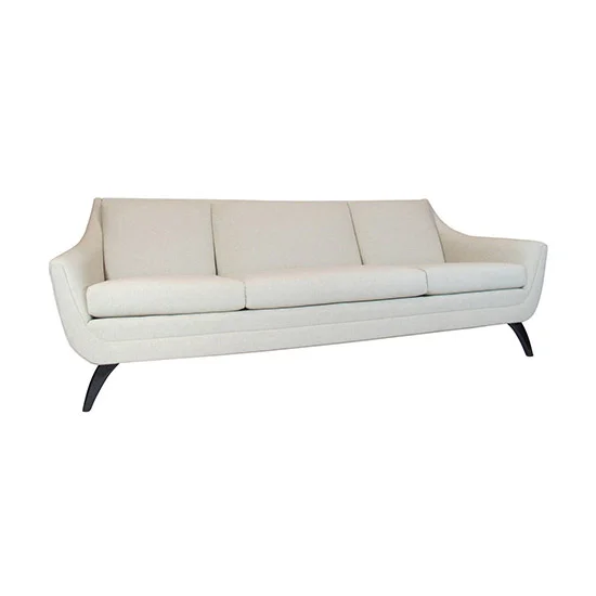 American 1950s Sofa with Black Saber Legs Mid Century Modern