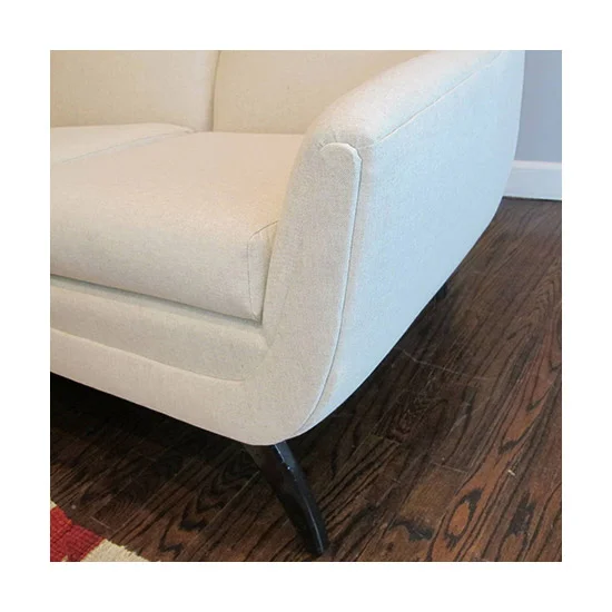 American 1950s Sofa with Black Saber Legs Mid Century Modern