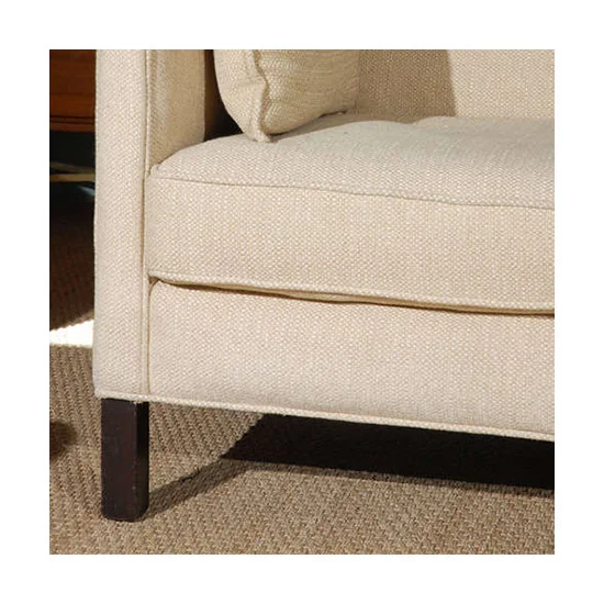 Wormley Tuxedo Button Tufted Linen Upholstered Sofa