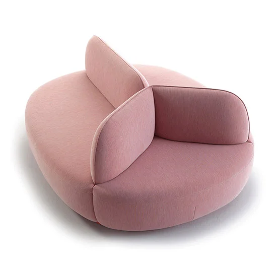 Rose Petal Motif Upholstered Settee
