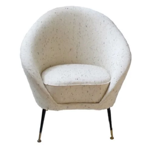 Ico Parisi Black Painted Leg Brass Feet Spring Armchair