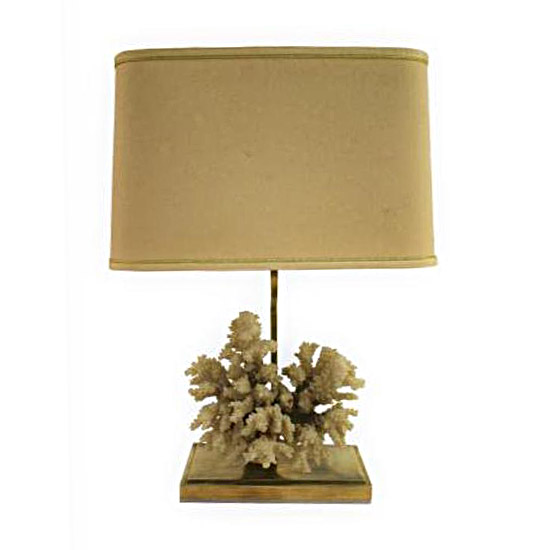 Brass Coral Lamp after Wally Daro