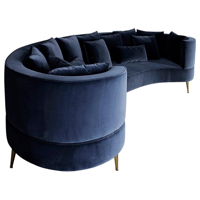 Curved Hollywood Regency Sofa — EcoFirstArt