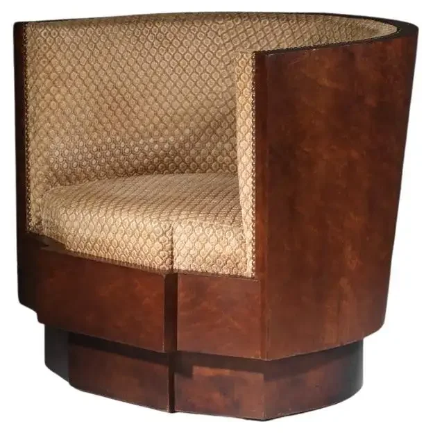 Art Deco Wood Armchair