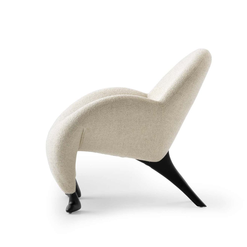 Papageno Chair in the manner of Leolux Upholstered in Bouclé