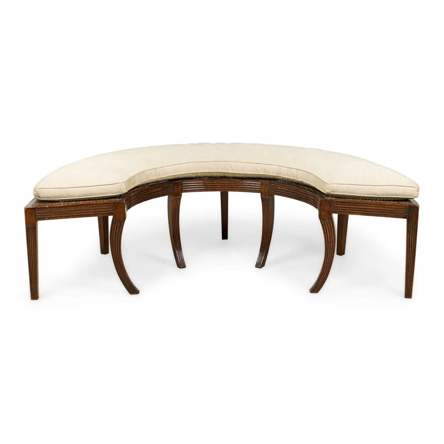 Contemporary Minimalist Teak and Blackened Stainless Steel Bench ...
