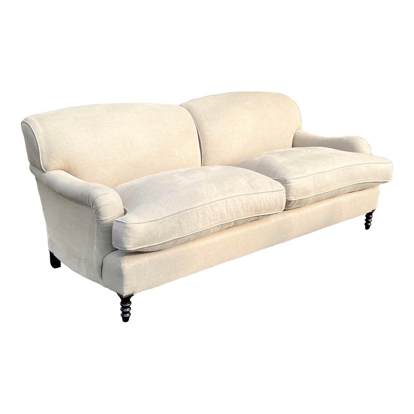 Standard Arm Sofa in the manner of George Smith

Standard Arm Sofa in the Manner of George Smith in a neutral fabric. The sofa has full down cushions and sits on turned legs.

Dimensions: 84ʺW &times; 39ʺD &times; 35ʺH

Materials: Down, Fabric and Wo
