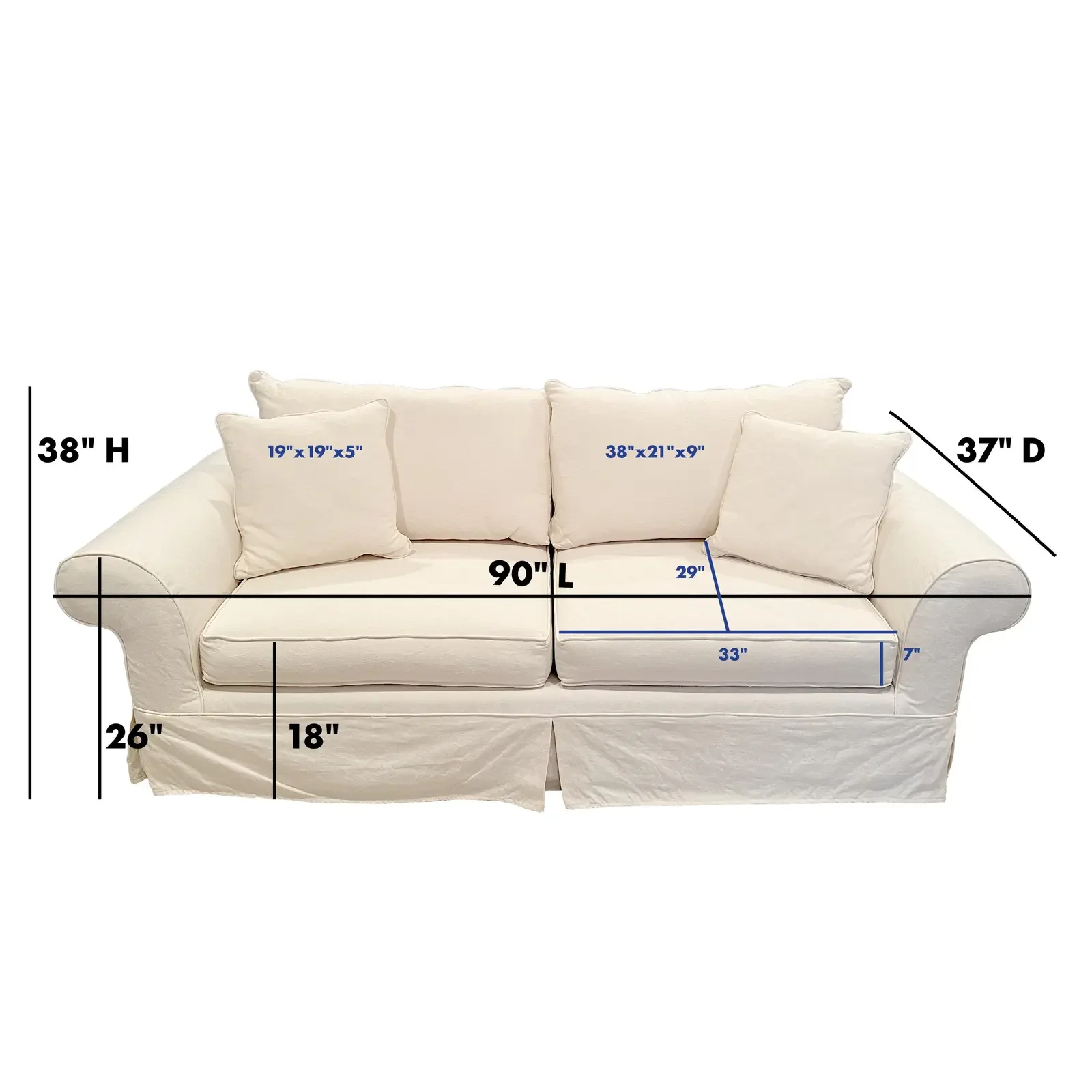 1990s-vintage-room-and-board-white-floral-jacquard-roll-armed-loveseat-sofa-with-tan-slipcover-9047.webp
