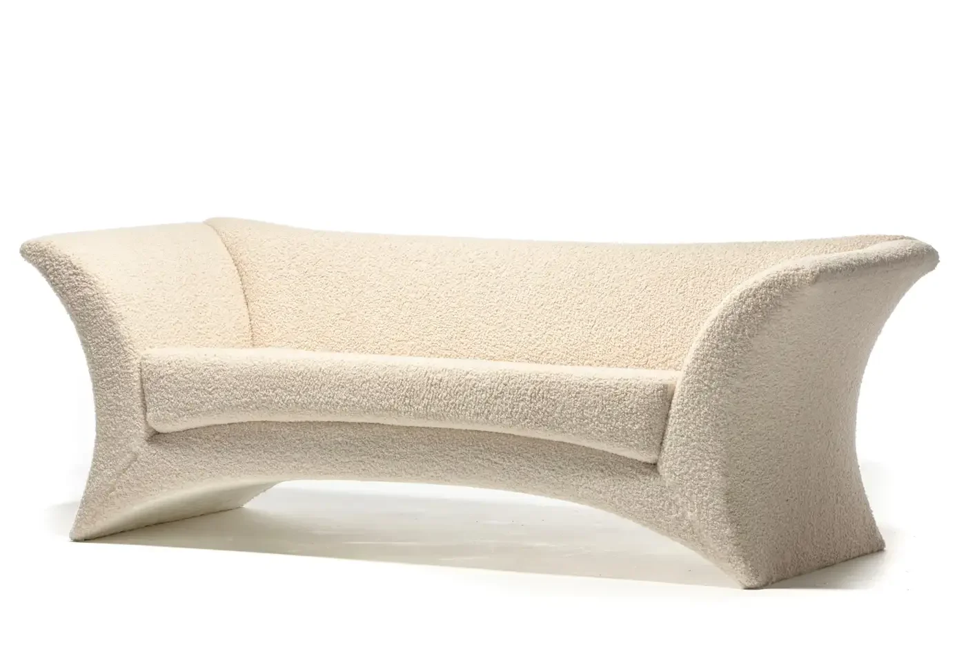 Post Modern Marilyn Sofa in Ivory White Bouclé