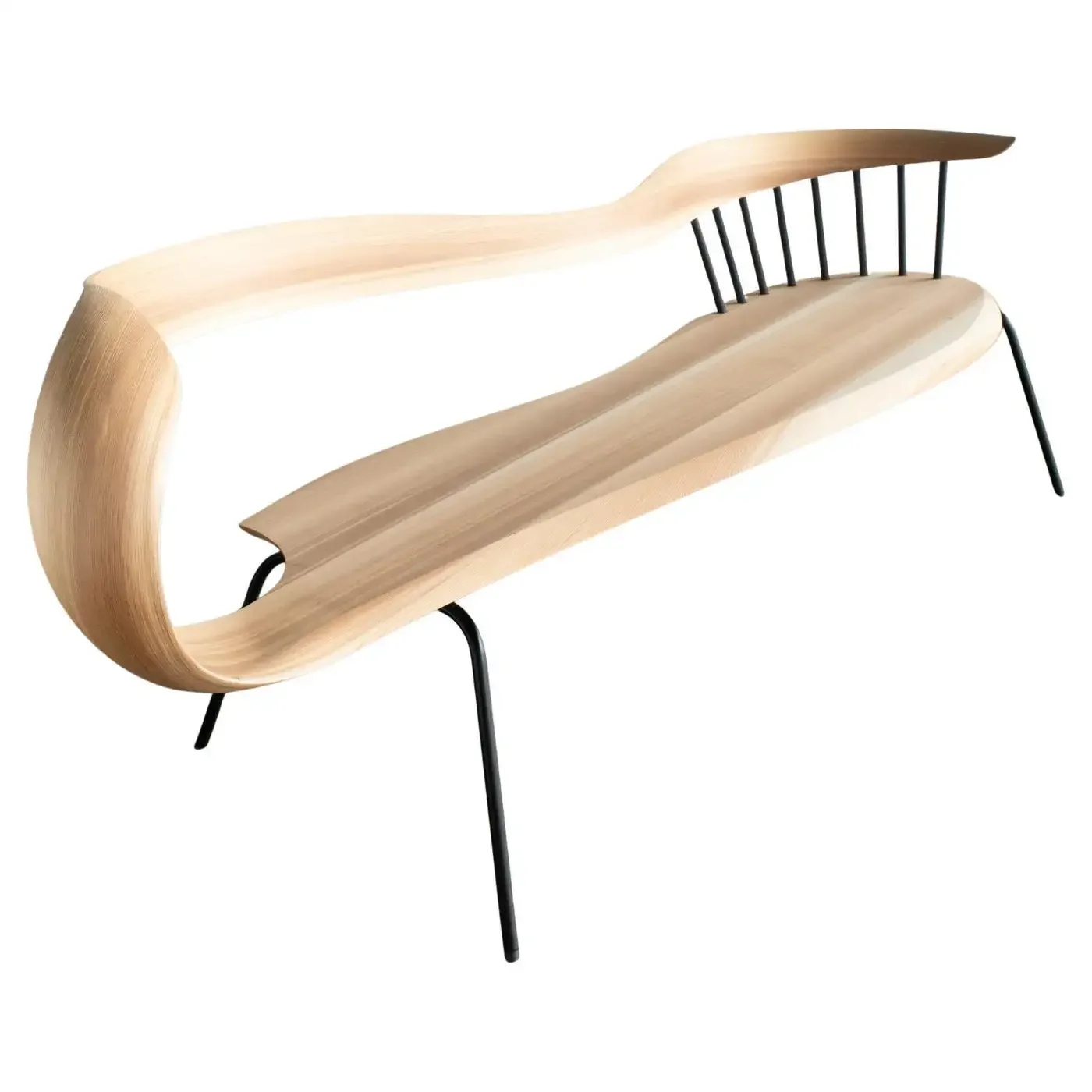 Japanese Contemporary Style Bentwood Chair or Bench