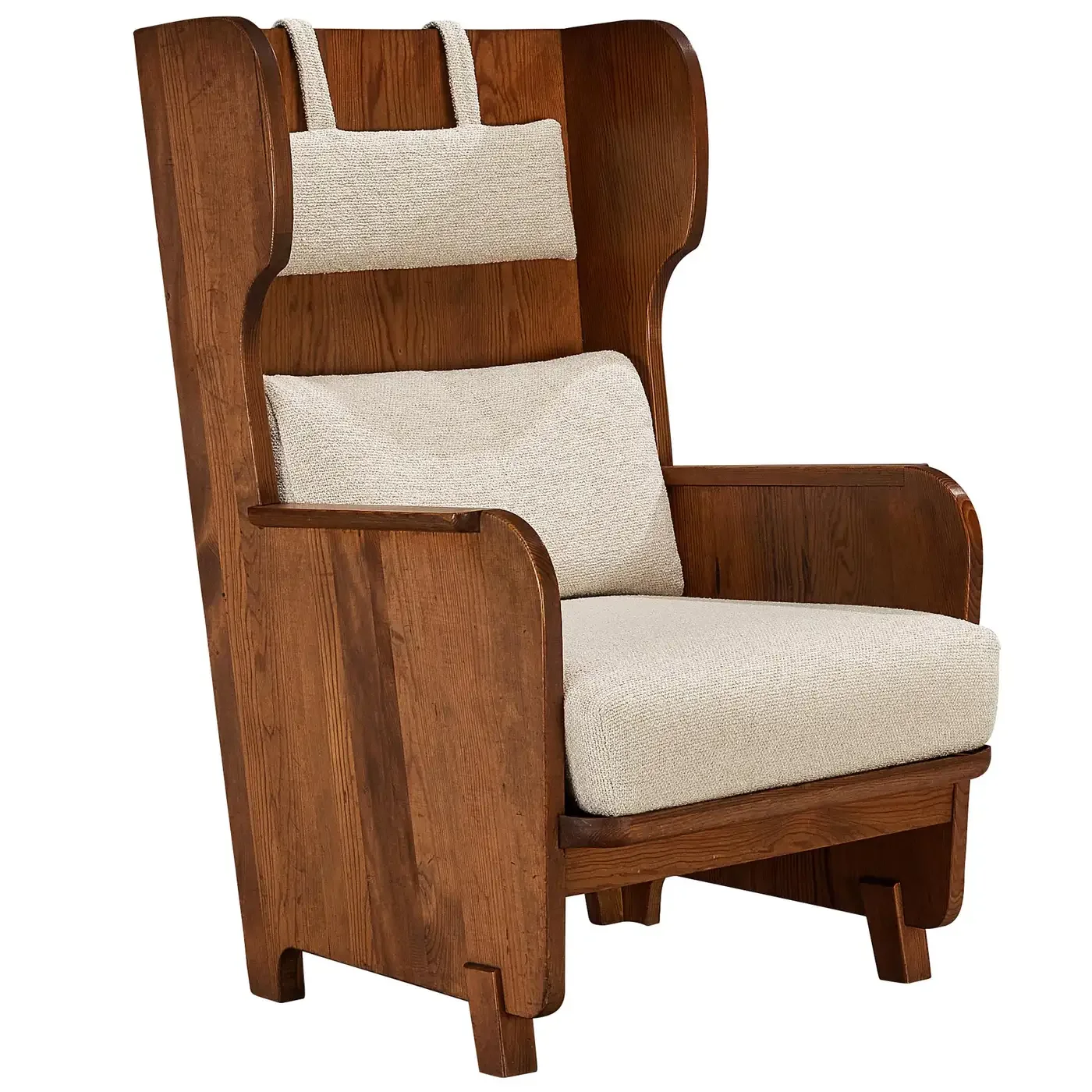 Rustic Elegance High Back Armchair