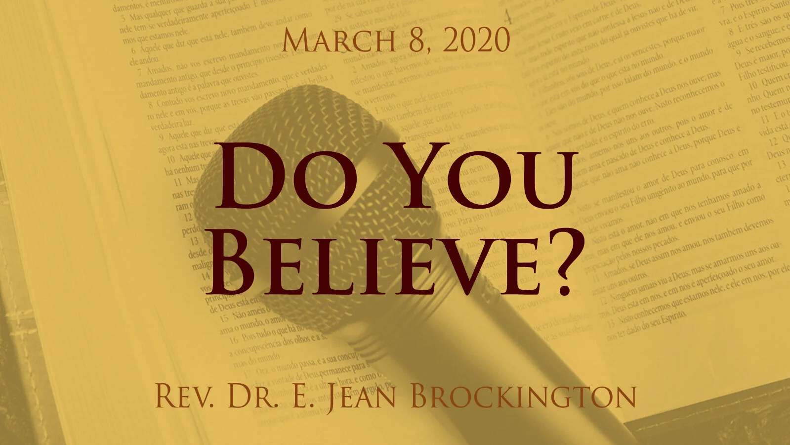2020-03-08 Do You Believe