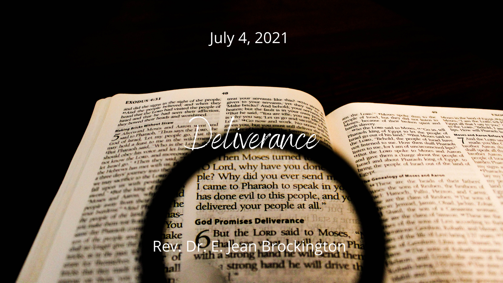 2021-07-04 Deliverance