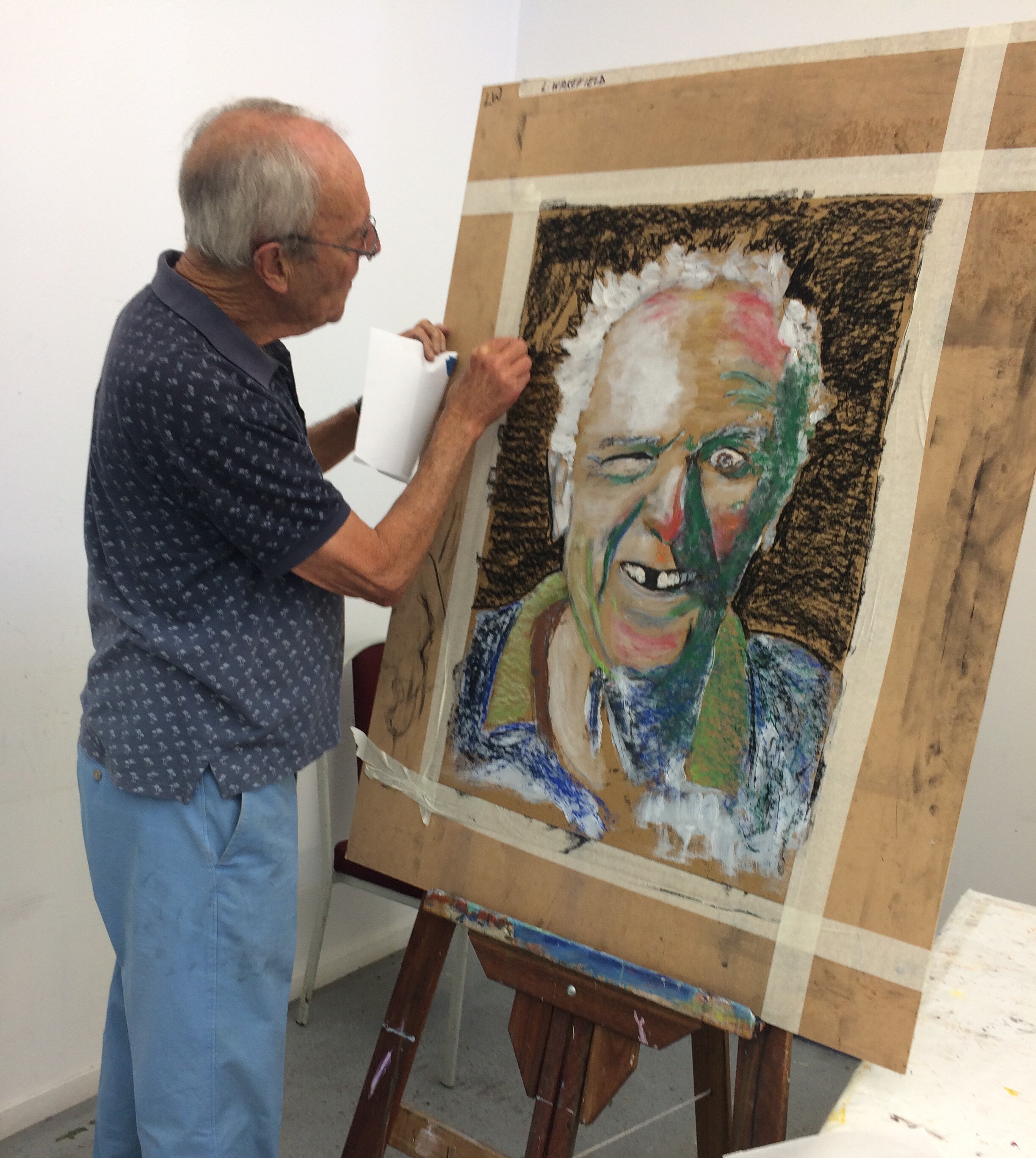 Mixed media portrait workshop