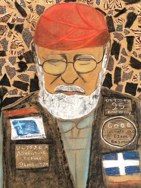 Mixed media portrait of my father