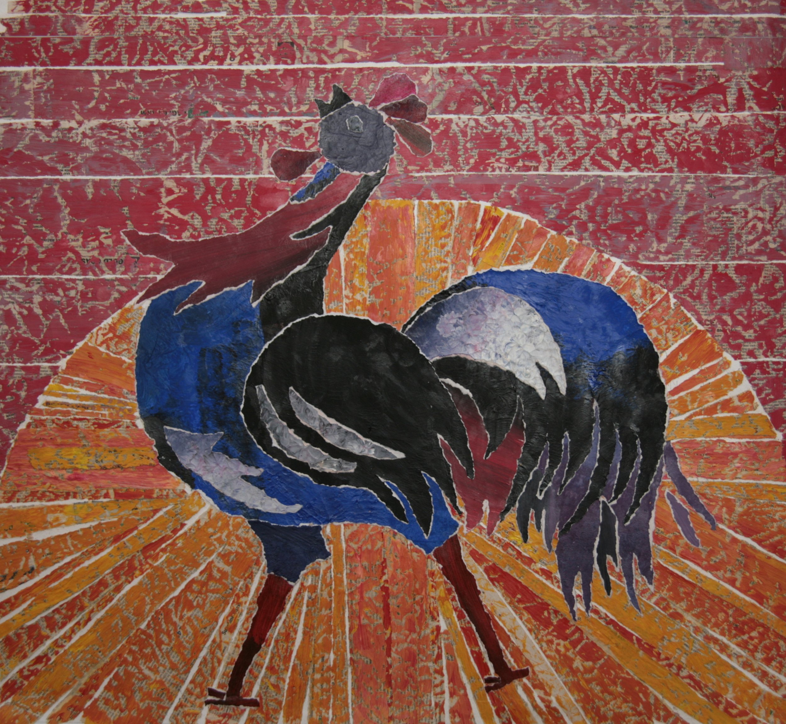 Collage      Cockerel at Sunrise by Mary Jacob..JPG