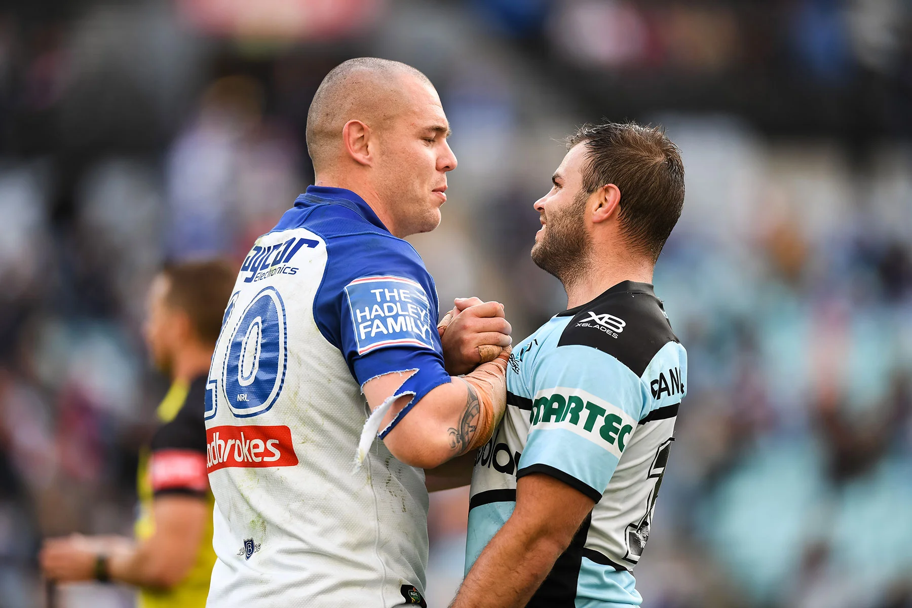 Wade Graham Cronulla Sharks NRL Canterbury Bulldogs handshake