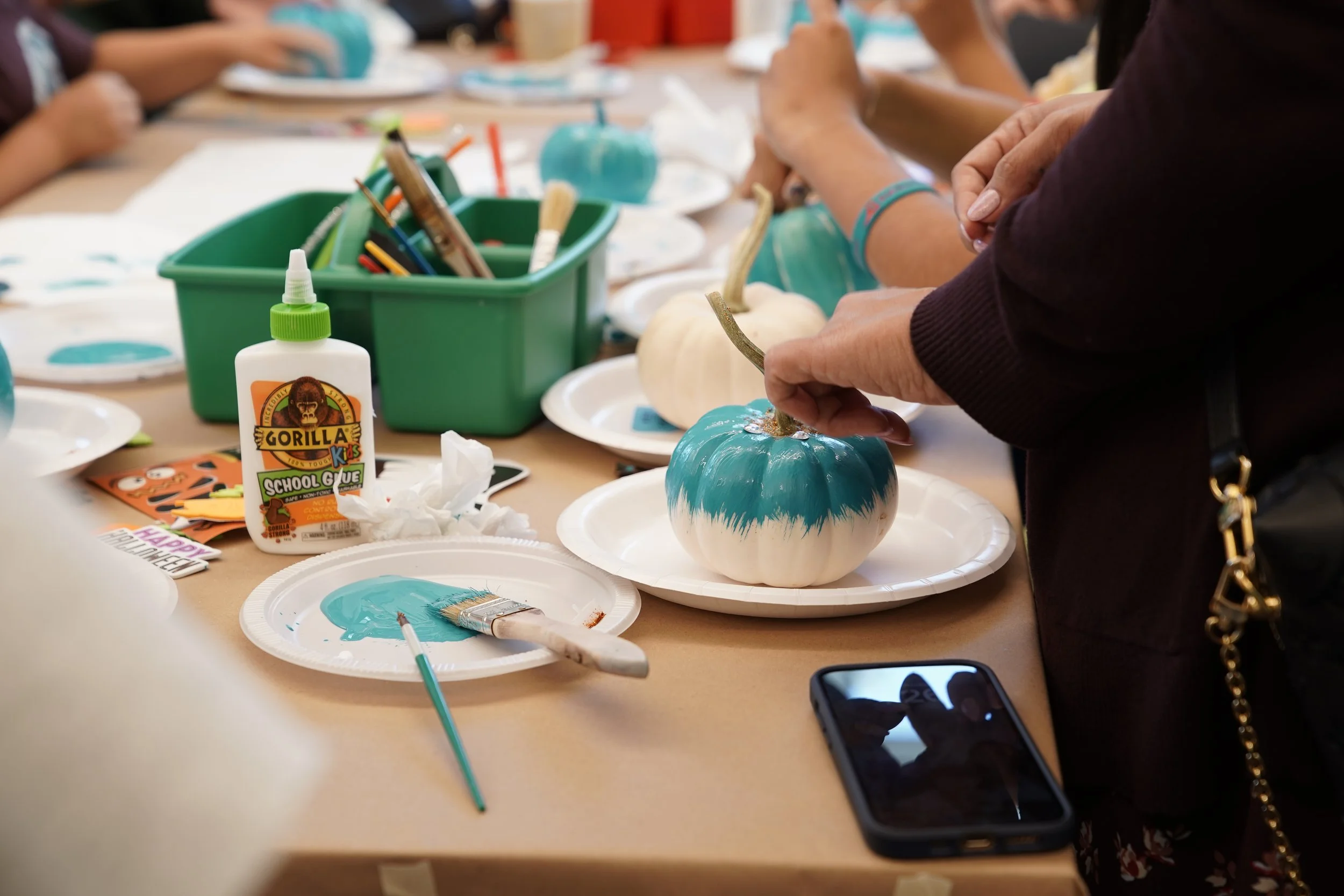 Teal Pumpking Painting Party