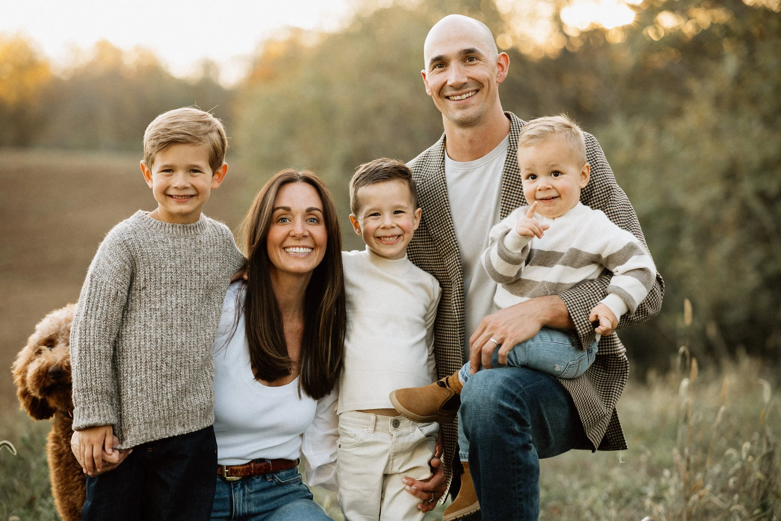 The Romer family smile on their farm in spring valley ohio
