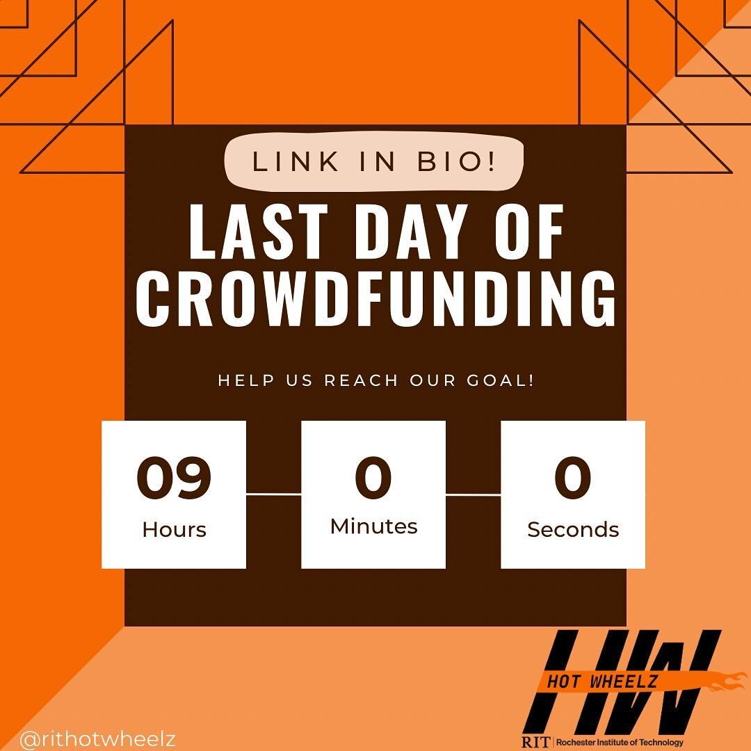 Crowdfunding ends tonight at 11:59pm! Donate to help reach our goal! We are so close and need your help to get there! Link in bio to donate. Thank you to everyone who has donated thus far we appreciate your support.