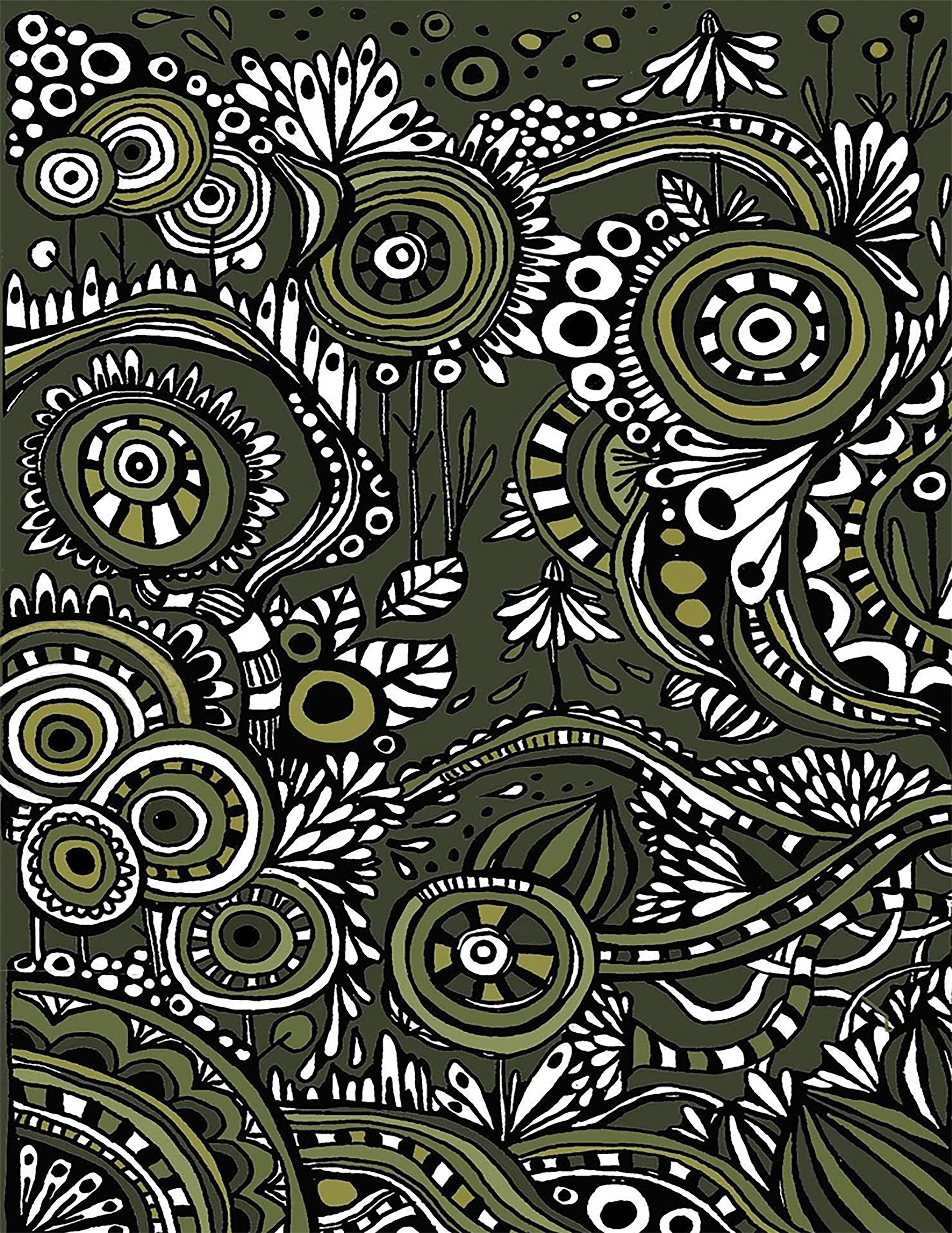 Green doodle painting print .jpg