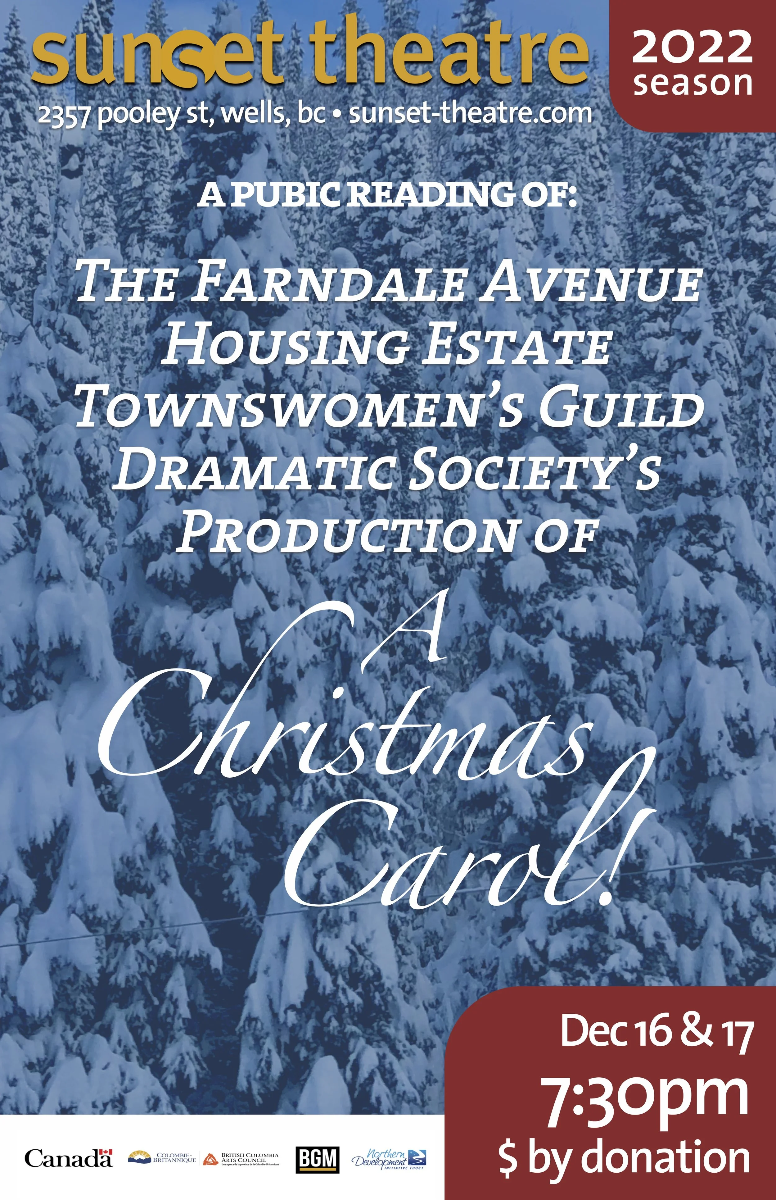 A Staged Reading • The Farndale Avenue Housing Estate Townswomen's Guild Dramatic Society's Production of A Christmas Carol