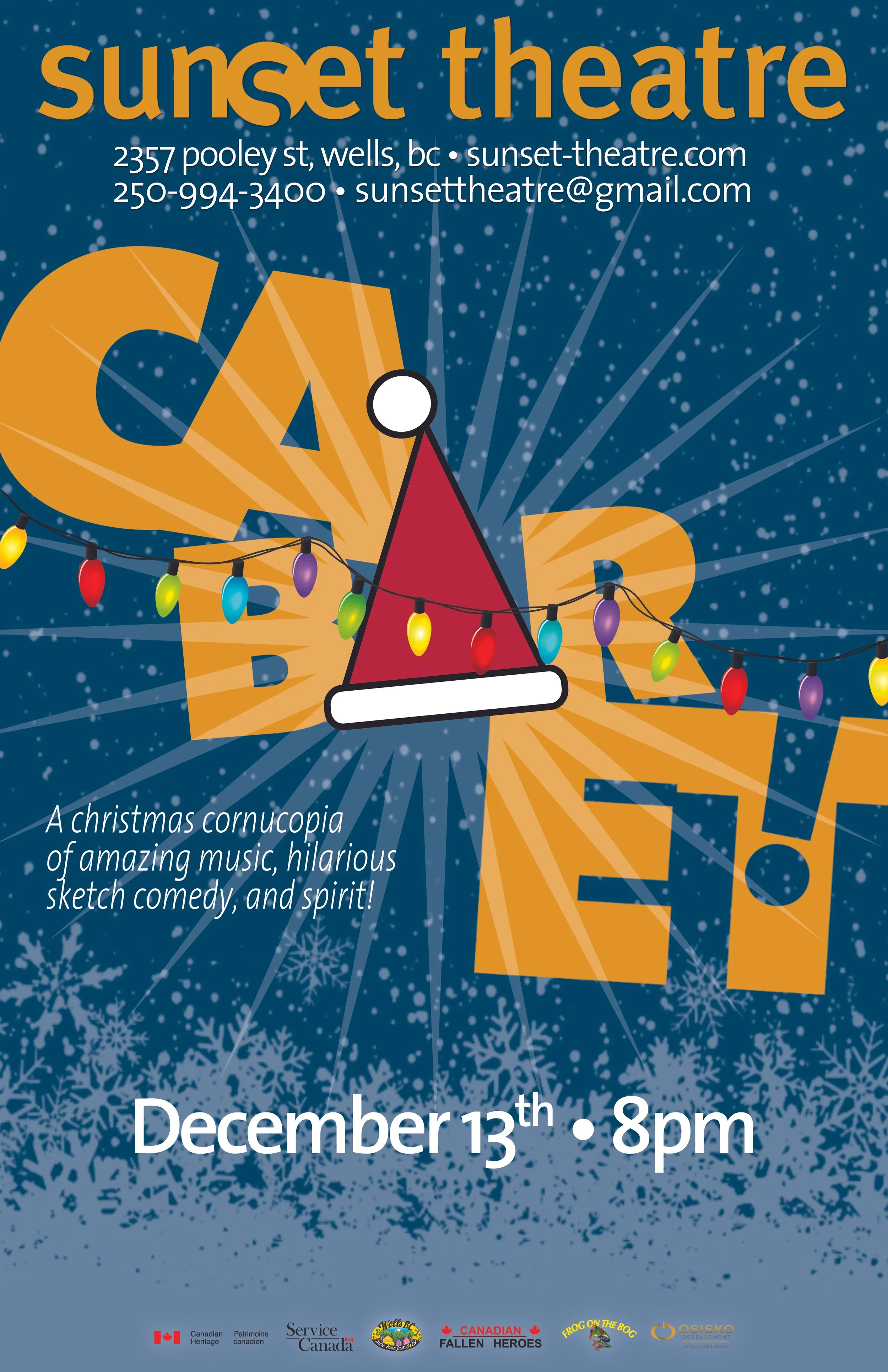 Sunset Christmas Cabaret! • Saturday, December 13th @ 8PM 