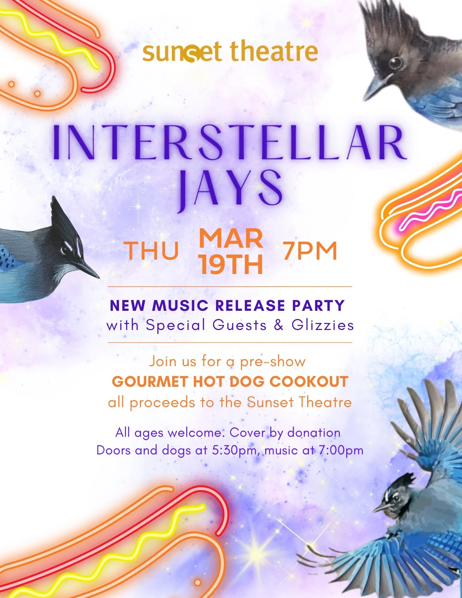 Interstellar Jays • New Music Release Party with Special Guests &amp; Glizzies