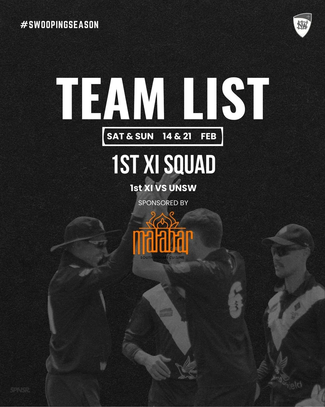 Team list is locked in for the next two weeks against UNSW. Best of luck to the 1st XI as they head out.

#swoopingseason #betterpeoplethroughcricket