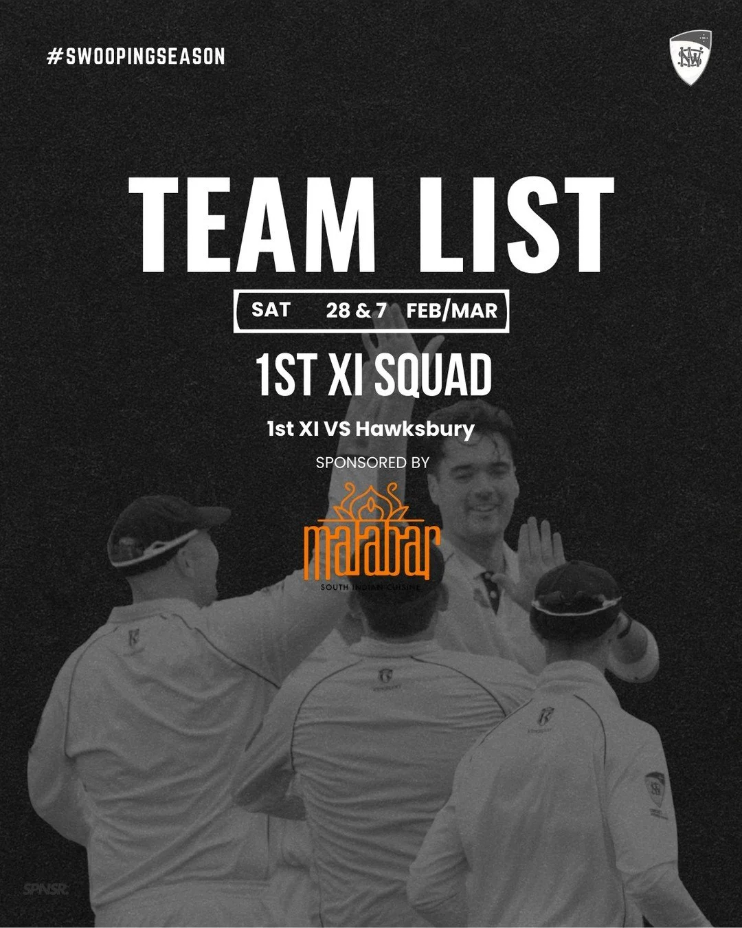 The 1st XI squad is locked in for the clash against Hawkesbury. It&rsquo;s a massive two-day fixture starting this Saturday. Best of luck to the boys.

#swoopingseason #betterpeoplethroughcricket