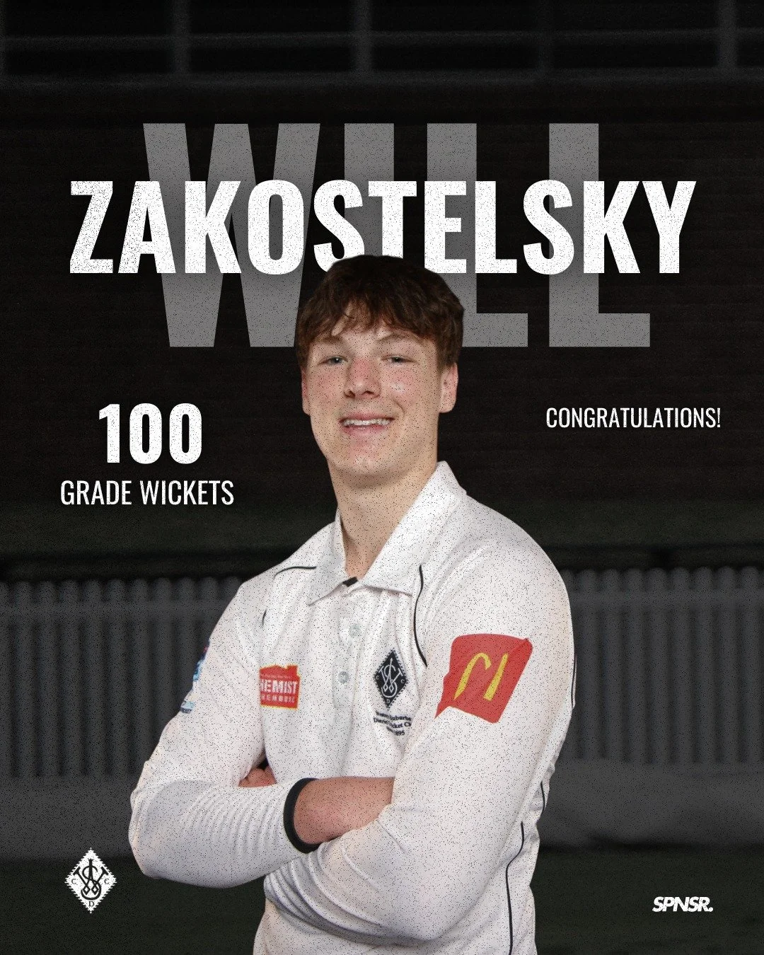 Well done to Will Zakostelsky for passing 100 grade wickets in on the weekend.

#swoopingseason #betterpeoplethroughcricket
