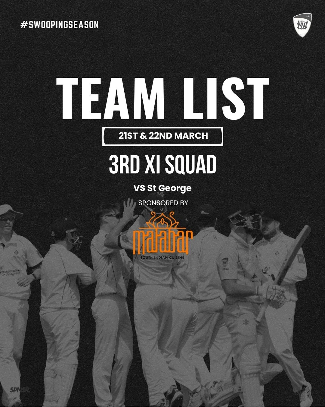 The 3rd XI team list is locked in for the 21st &amp; 22nd. See you at Pratten Park &amp; best of luck to the Gents,

#swoopingseason #betterpeoplethroughcricket