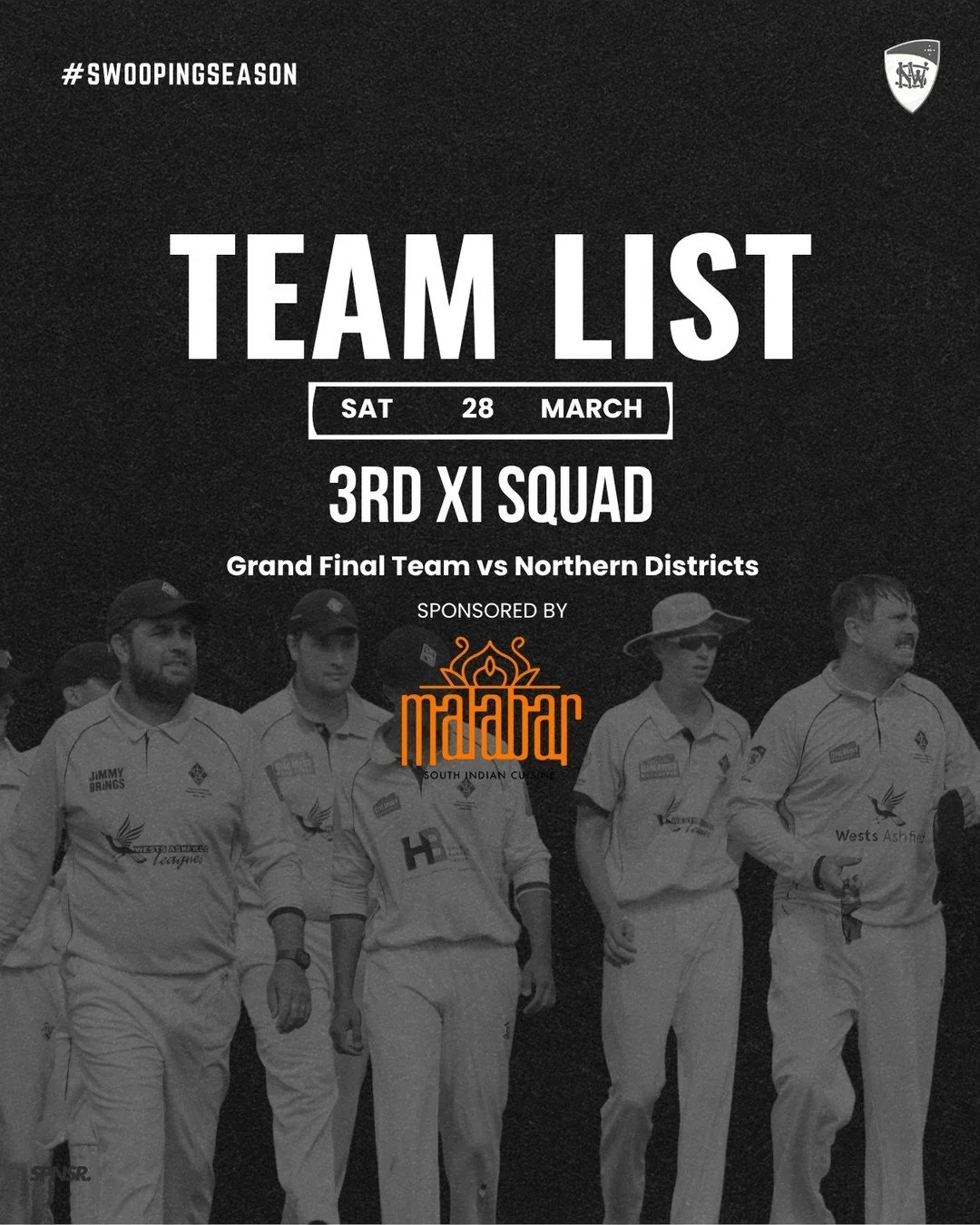 Our 3rd XI squad for Saturday&rsquo;s Grand Final against Northern Districts. The boys are ready to go at Pratten Park. Get down and show your support! 

#swoopingseason #betterpeoplethroughcricket