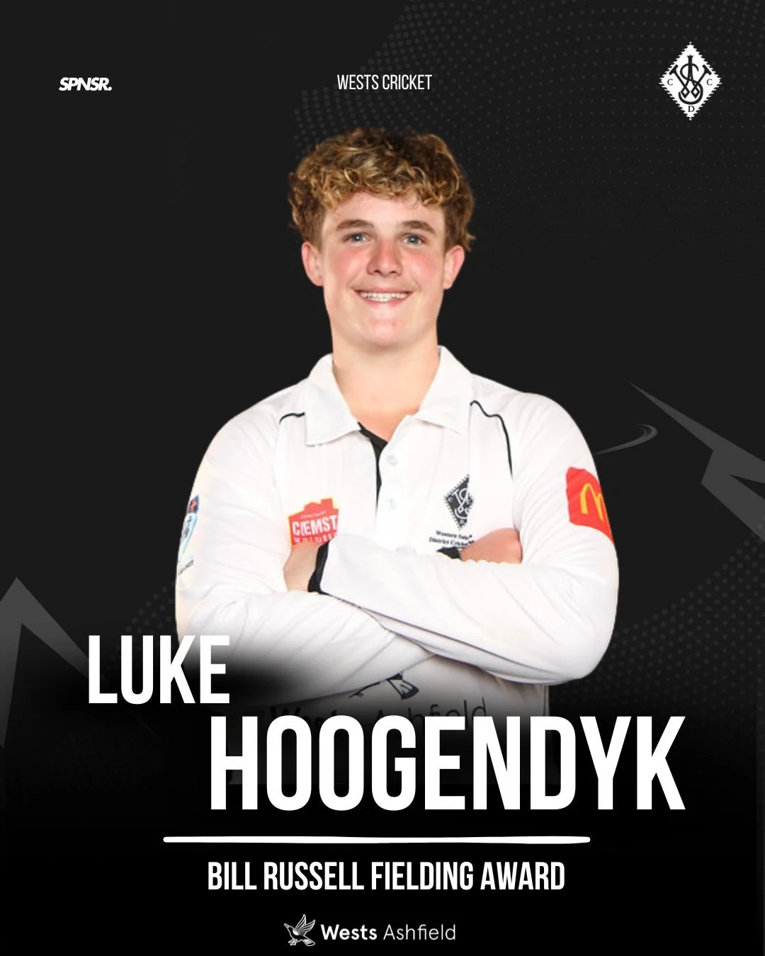 Luke Hoogendyk takes home the Bill Russell Fielding Award.

Awarded to the best fielder of the season. Voted by coaches and approved by the Board.

A well deserved recognition for a standout season in the field 🌟 

#swoopingseason #betterpeoplethrou