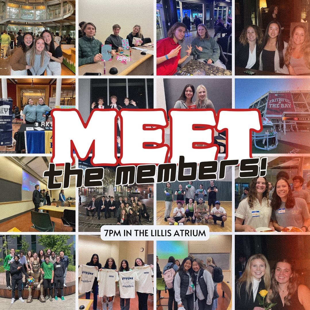MEET THE MEMBERS. TONIGHT.

Our last rush event is tonight! Come meet us in the Lillis Atrium dressed in Business Casual at 7PM! We&rsquo;ll have pizza available as well 🏎️ Hope to see everyone there!

🔗Pledge Applications are open and will close o