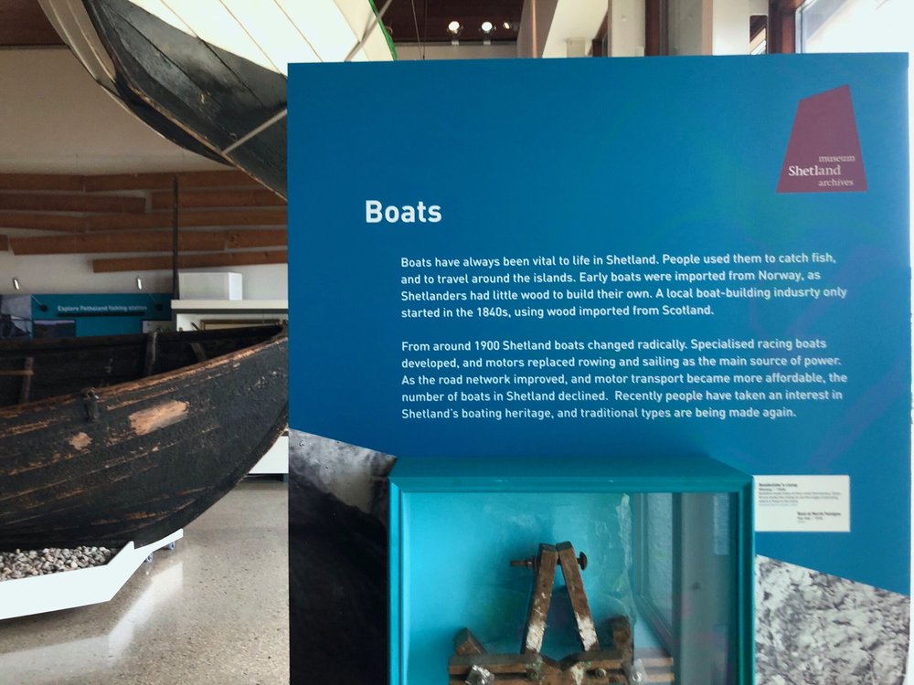 Intro Panel to Boats Exhibit at Shetland Museum