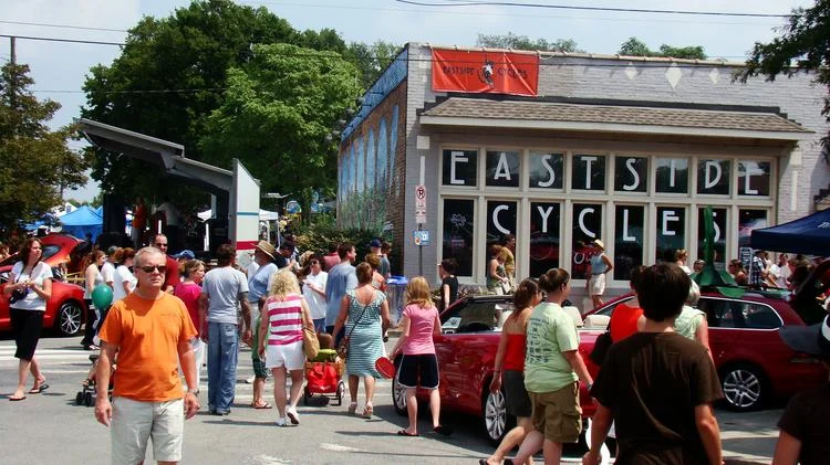 5 Points in East Nashville during the annual Tomato Arts Fest