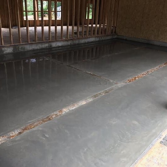 Air duct trench slab is complete!