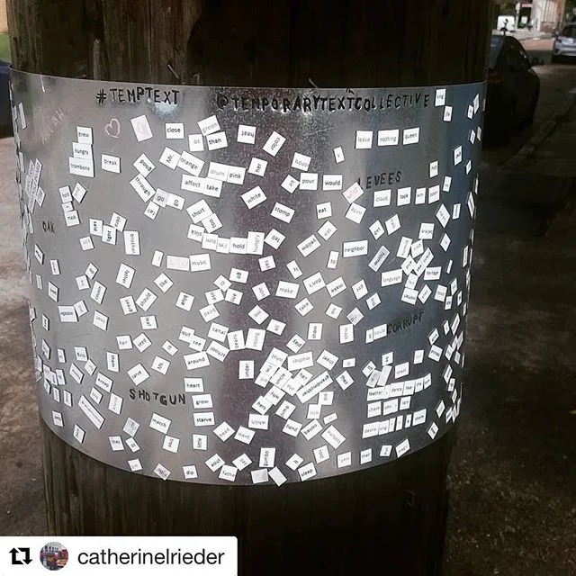 Zoom in to find lots of #poetry gems 💎 in this post from @catherinelrieder! We&rsquo;re especially into the edited magnets.
.
.
#Repost @catherinelrieder with @get_repost
・・・
What a sweet find on the electricity pole outside the office #temporarytex
